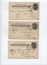 3 1901 New York City postal cards to Canada [SR.957]