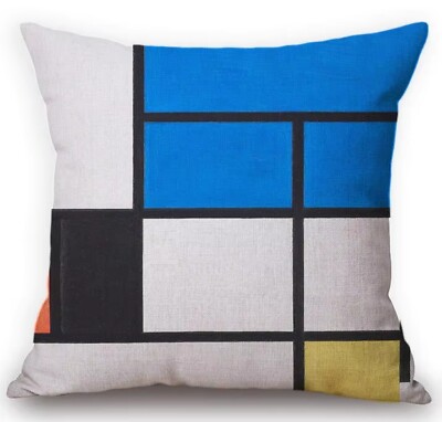 Kissenbezug Canvas-Stoff Moderne Kunst Piet Mondrian Composition B