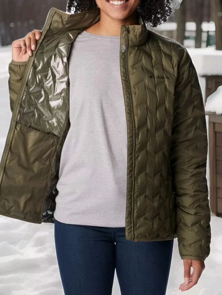 Columbia Womens Walker Mill Heat Seal 650 Goose Down Omni Heat Jacket SZ L Green
Opens in a new wind