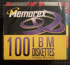 Memorex 3 HD Floppy Disks 100 Rainbow Colors Compatible IBM New