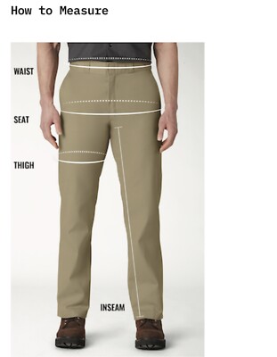 DICKIES ORIGINAL FIT 874 WORK PANTS BIG MEN SIZES 44-58 BIG & TALL