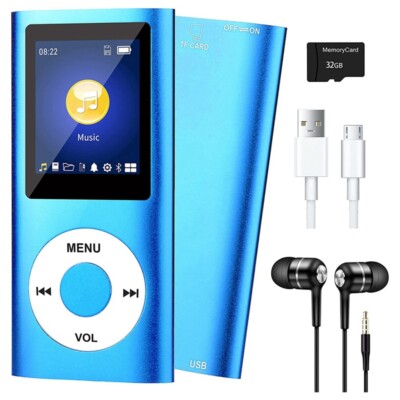 MP3 Player with Bluetooth 5.0, Music Player with 32GB TF Card,FM  