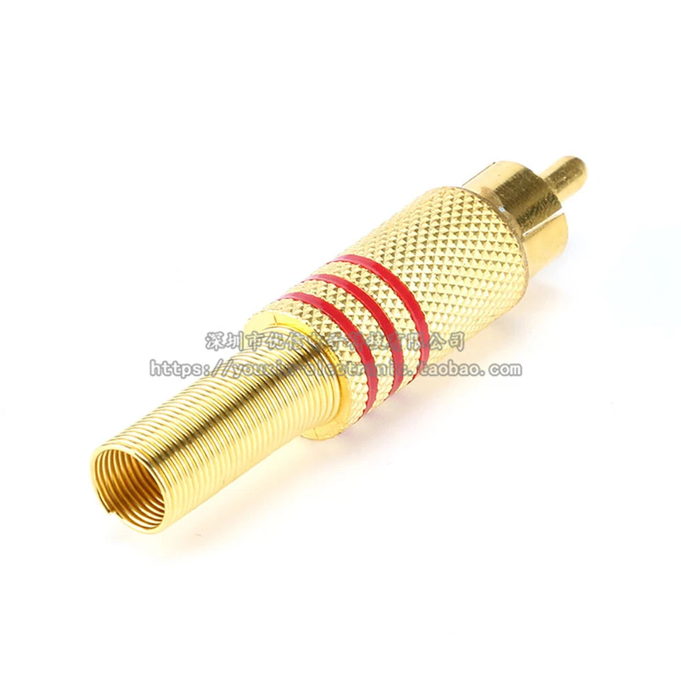 Metel RCA Phono Stecker Löten Löten Stecker Adapter Terminal AV - Image 3 of 4