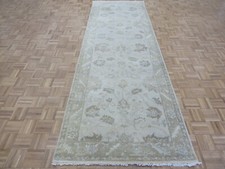 4 x 12 Wide Runner Hand Knotted Sky Blue Fine Turkish Oushak Oriental Rug G12029
