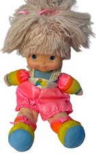 W/ BOW Vintage 1983 Rainbow Brite TICKLED PINK Baby Doll Overalls Mattel