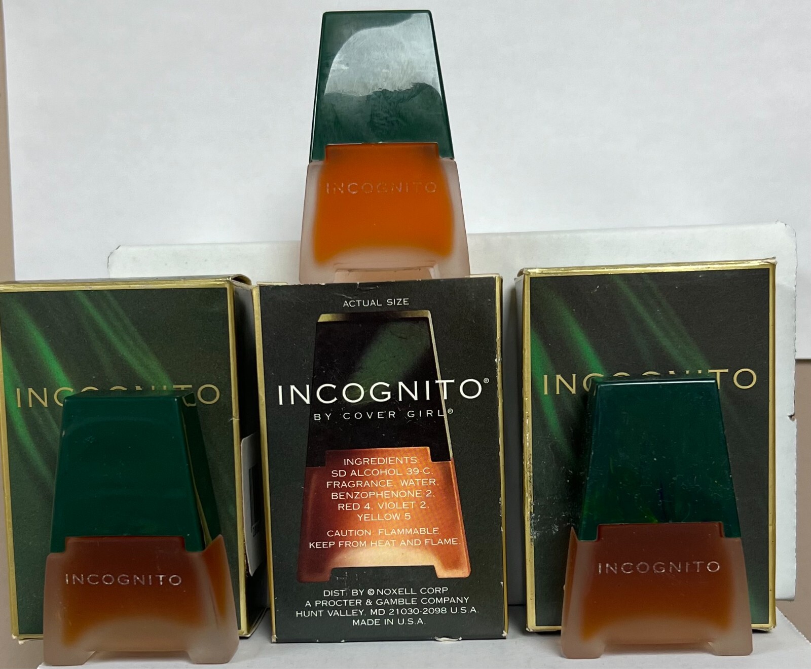 3 Incognito Cologne Splash  15 ml 0.5 fl oz boxed by Noxell Corp  Original, 90s