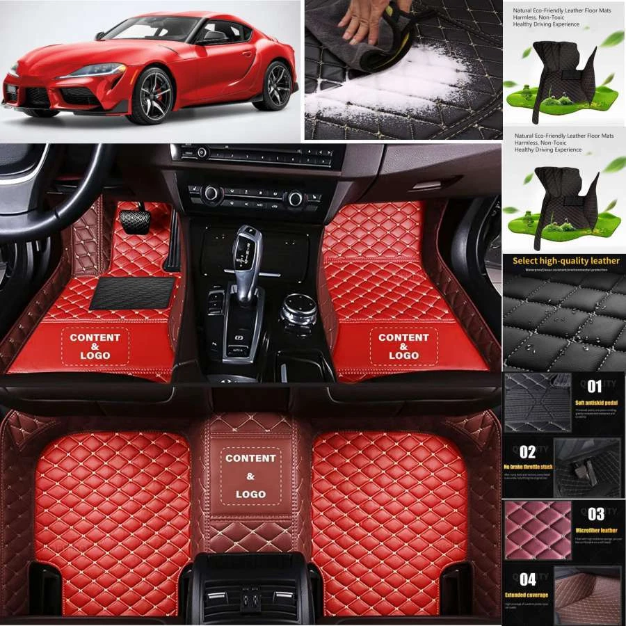 For Toyota Supra Car Floor Mats All Weather Luxury Custom Handmade Auto Carpets - Изображение 2 из 4