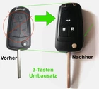 Opel Astra H Vectra Corsa Zafira 3 Button Flip Key Conversion Kit New Design