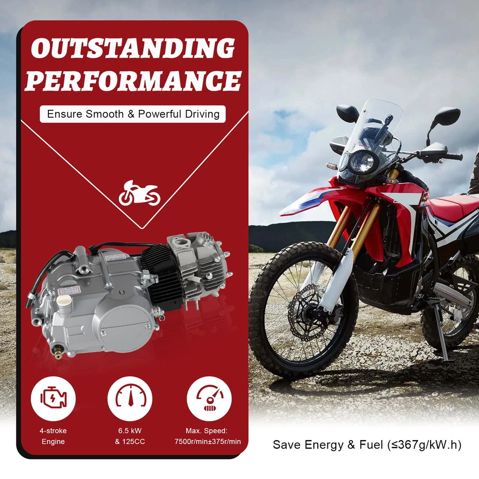 For Honda XR50 CRF50 4-Stroke Dirt Bike Engine Motor Complete Kit W/Carburetor - Image 2 of 4