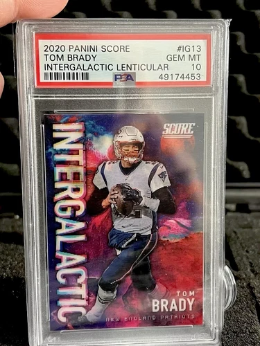 2020 SCORE TOM BRADY INTERGALLATIC LENTICULAR 3D COLOR BLAST PSA 10 SSP📈 🐐