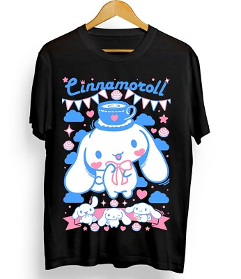 Sanrio Cinnamoroll T-shirt Anime Manga Funny Friends Girl Tee shirt All Size