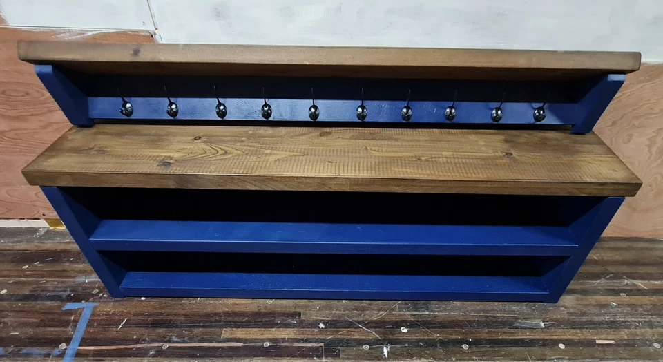 Bespoke Solid Timber Shoe Rack Storage Bench & Coat Rack ANY SIZE BOOKING  - Image 2 of 4