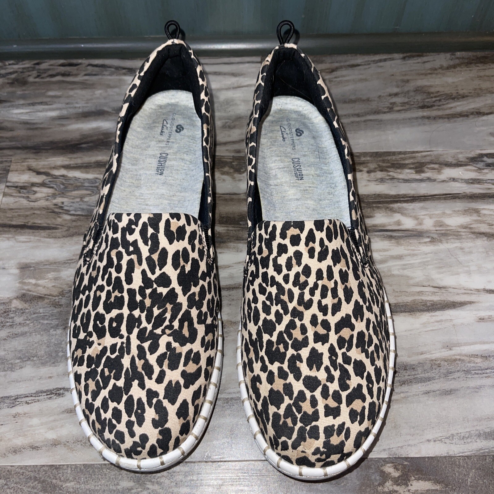 clark leopard shoes