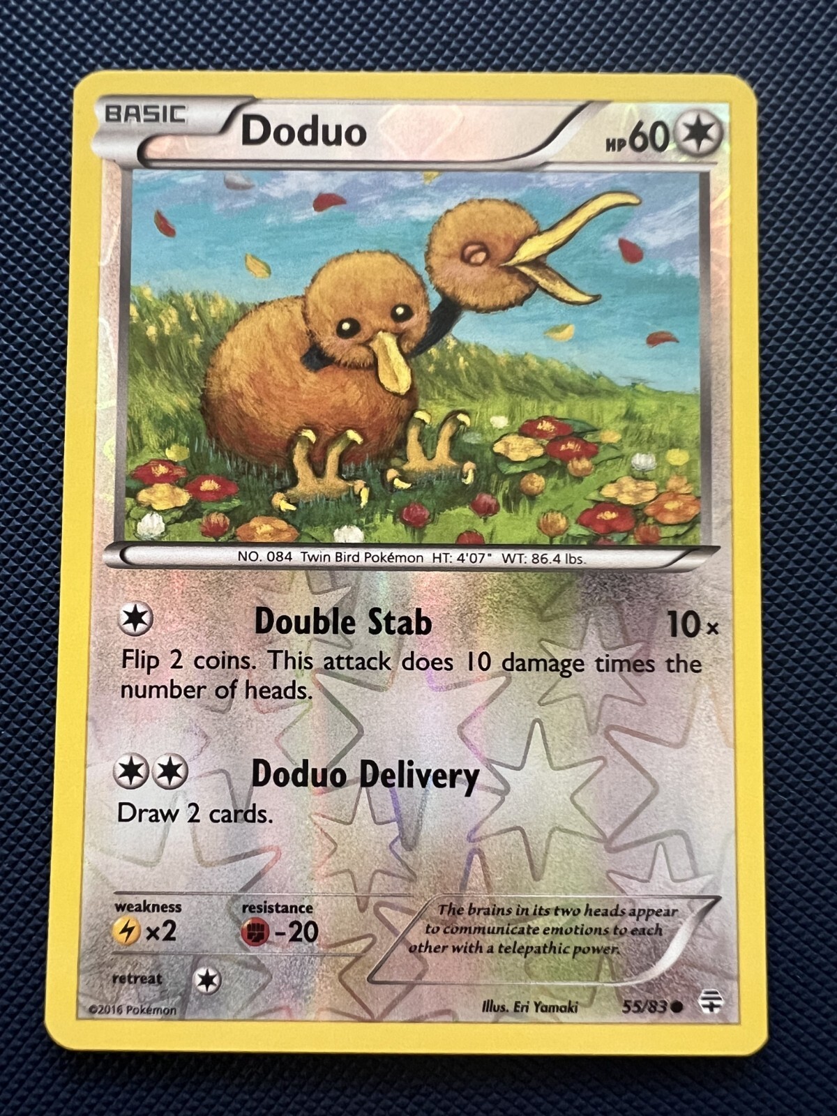 DODUO 55/83 Common Reverse Holo Pokemon Card NM