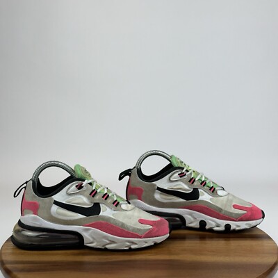 Womens Nike Air Max 270 React Hyper Pink Suede Athletic Sneakers Shoes Size 6 M