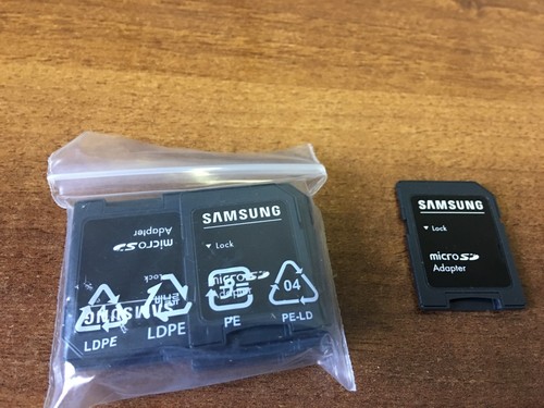 LOT of 2 Samsung Adapters for MCSD cards of 32GB, 16GB, 8GB, 4GB, 2GB, 1GB.