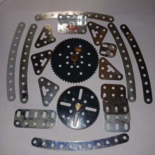 Lot D'engrenages MECCANO En Aluminium D'Ã©poque - FabriquÃ©s Pendant La Guerre