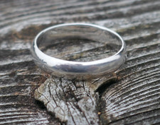 Vintage Sterling Silver 4.7mm Wide Band - Size 10.5