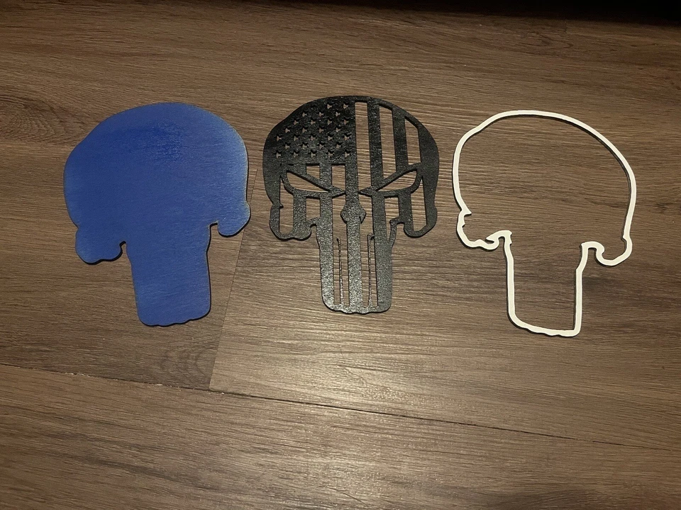 Placa de aplicación de la ley Punisher Blue Line Foto 2 de 3