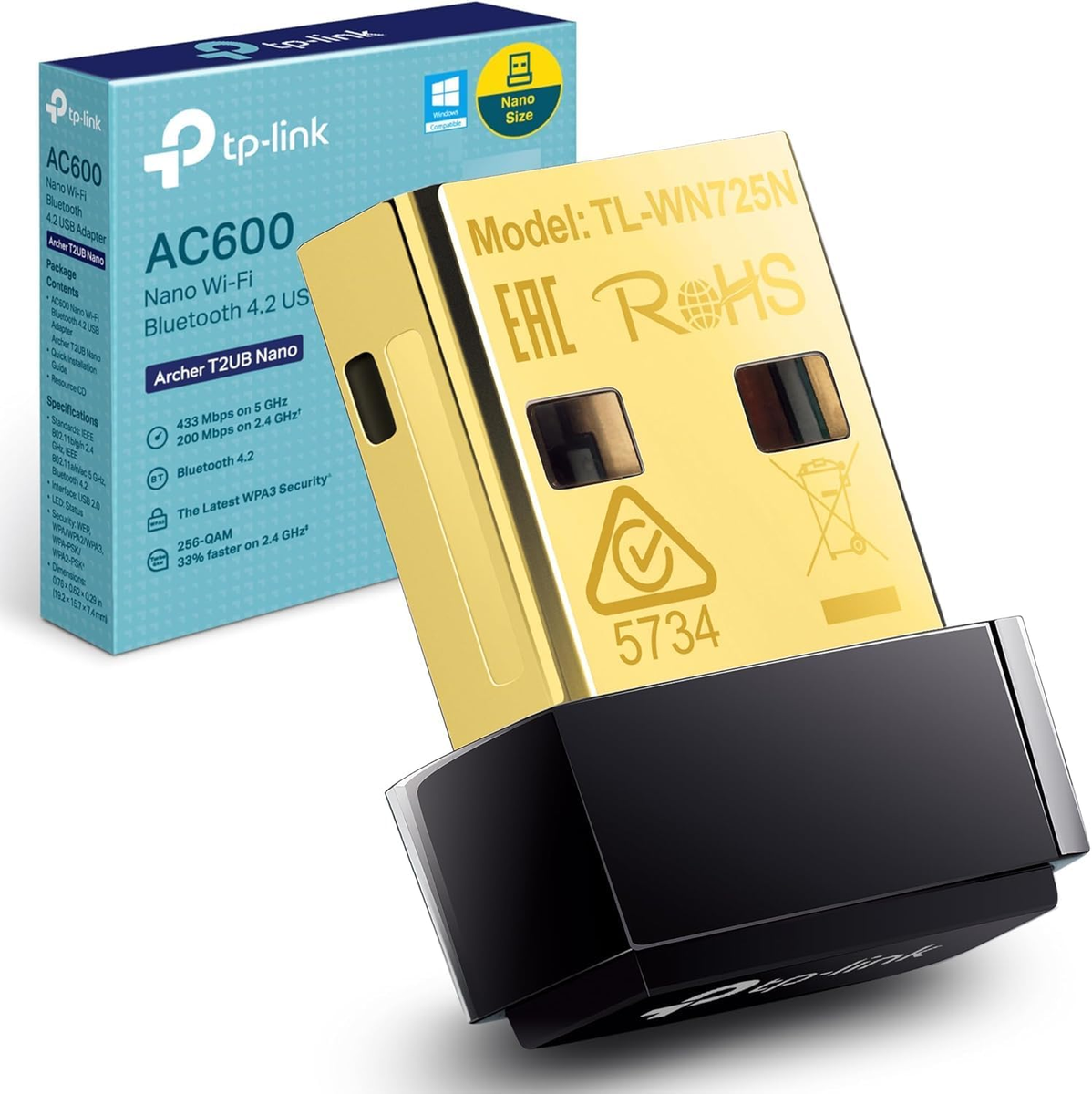 TP-Link UB4A Nano Adattatore Bluetooth 4.0 USB | Dongle Per PC, Laptop | Plug & Play Per Windows 10/8/7/XP