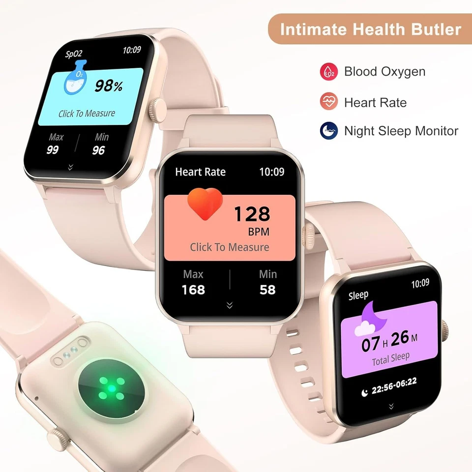 Smart Watch Men Women Fitness Tracker Blood Pressure Heart Rate Sport Watches UK - Image 4 of 4