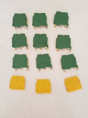 Entrelec Terminal Block, 5113-M4/6P-4mm (Lot of 9) WITH 3 End Plates, FEM6