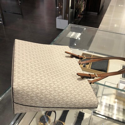 MICHAEL KORS JET SET TRAVEL MEDIUM DOUBLE POCKET TOTE SHOULDER BAG 