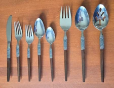 Interpur Flatware Set with Brown Handles - Knives, Forks, Spoons - Your Choice!