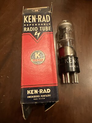 NOS KenRad 6E5 Green TUNING EYE Vacuum Tube RARE SHOULDER TYPE New Unused Tested
