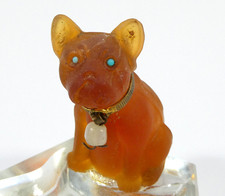 Franz. Bulldogge Gablonzer Glas ca. 1900