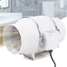 6" Inline Duct Fan 540 CFM Ventilation Exhaust Blower Fans Quiet for Ducting 75W