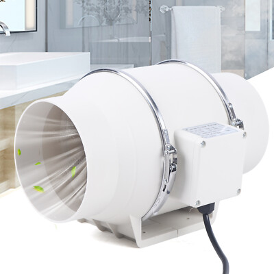 6'' Inline Duct Fan 540 CFM Ventilation Exhaust Blower Fans Quiet for Ducting 75W