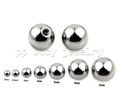16g Or 14g Replacement 316L Surgical Steel Balls 1 Pc To 10 Pcs Pack Externally 