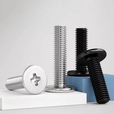M2-M4 Phillips Flat Head Screws Carbon Steel-Black Zinc Plated/Nickel Plated