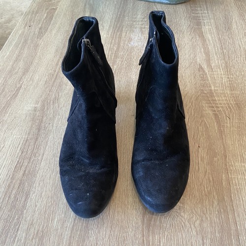 eileen fisher wildleder schwarz absatz stiefelette 7,5 - Bild 2 von 7