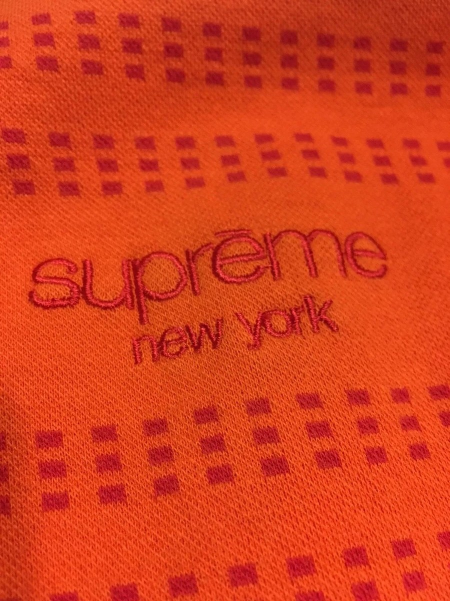 SUPREME Dash Stripe Crewneck Orange size large SS18 Week 8 READY