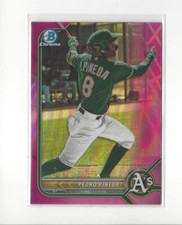 2022 Bowman Chrome Prospects Fuchsia Pink Vapor Refractor #241 Pedro Pineda /199