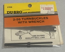 BRAND NEW Vintage DU-BRO 2158 2-56 TURNBUCKLES with Wrench RC Car Part