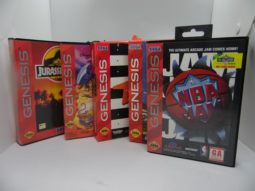 Lot of 5 Sega Genesis games NBA JAMS BASS TOURNAMENT ZOOP JURASSIC PARK - Picture 2 of 2