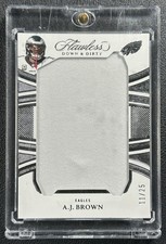 JSY# 11/25 A.J. BROWN 2025 PANINI FLAWLESS #22 DOWN AND DIRTY GU JERSEY EAGLES