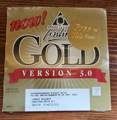 AOL America Online Gold Version 3.0 SEALED CD-ROM - Picture 2 of 2