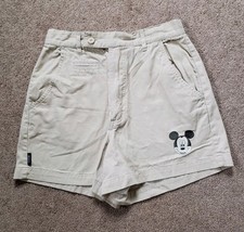 Vintage 90s Mickey Unlimited Mom Shorts Cotton Size 9/10 Embroidered Graphic