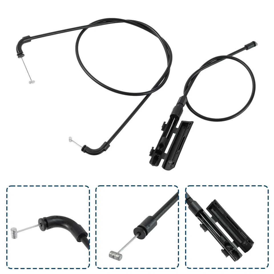 Hood Release Cable Front Latch Set For BMW 740I 2001 745LI 750I 760LI E65 E66. Foto 3 de 4