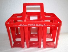 Coca-Cola 6-Flaschentr&auml;ger Kunststoff 1974 6-pack 33oz 1 Lite bottle carrier USA