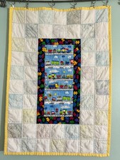 handmade baby boy quilt / stroller quilt