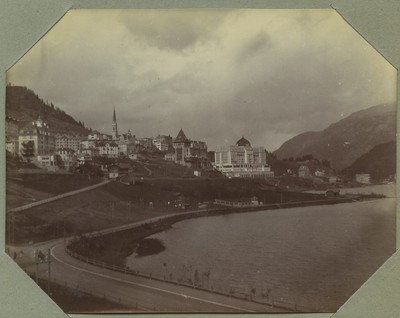 Schweiz St. Moritz Kanton Graubünden altes Foto Schnappschuss 1908