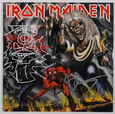Iron Maiden Derek Riggs Bruce Dickinson JSA Autograph Signed Album Sketch