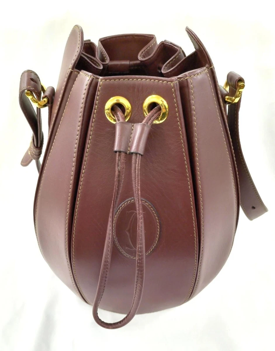 ショルダーバッグ Cartier MustLine Drawstring Shoulder Bag Cartier Shoulder Bag Must Line Cartier Vintage Drawstring Bag