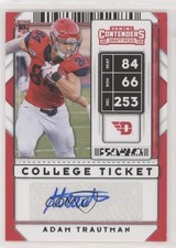 2020 Panini Contenders Draft Picks College Ticket Adam Trautman #205 Auto 4l3
