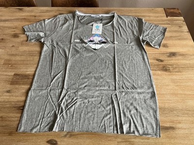 graues T-Shirt von Summer Fresh in Größe XXL - Aufdruck - Blue - NEU mit Etikett